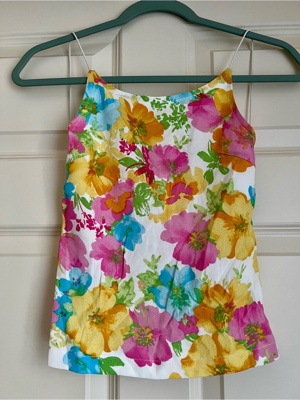 Sky to Moon, Spaghetti-Strap Camisole -Open Back-Multi Floral S